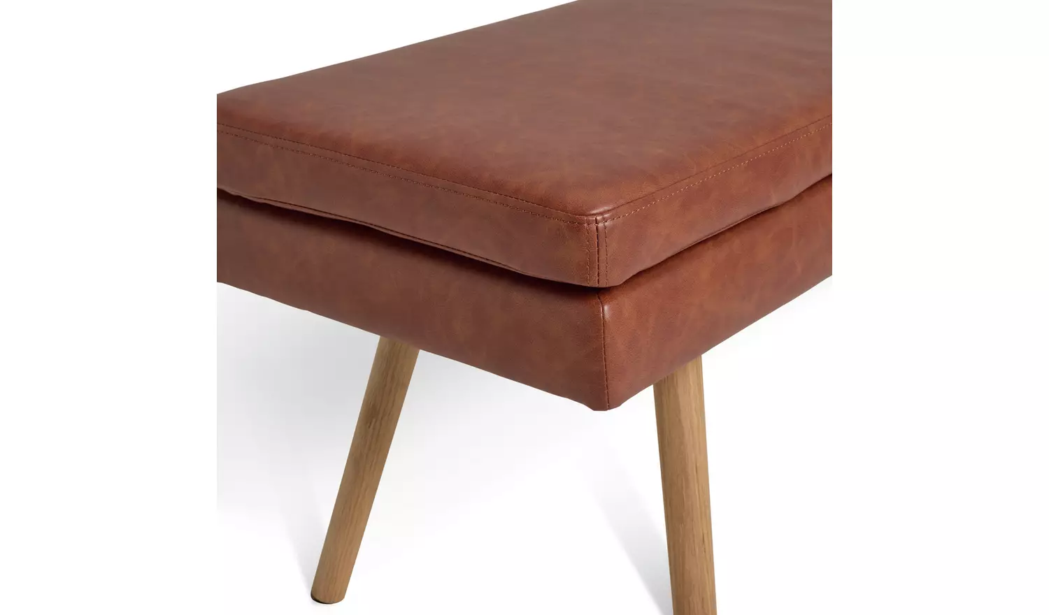 Habitat Zela Glass Natural Dining Table,1 Bench & 4Tan Chair