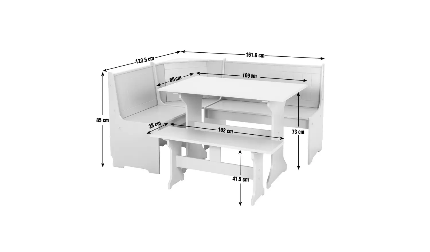 Argos Home Haversham Pine Dining Table & 1 Pine Bench