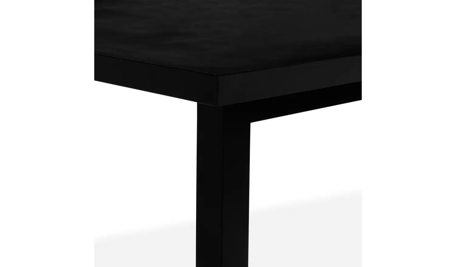Habitat Kyoto Black Dining Table & 2 Black Benches