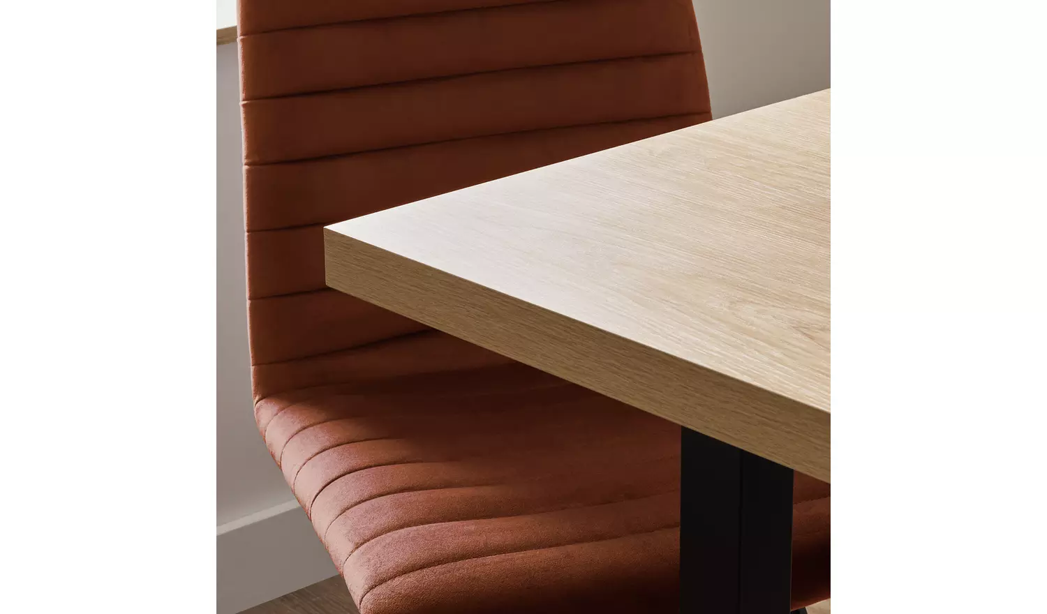 Argos Home Zayn Birch Dining Table & 4 Copper Chairs