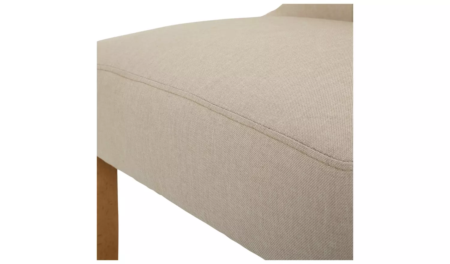 Argos Home Preston Ext Oak Dining Table And 6 Beige Chairs