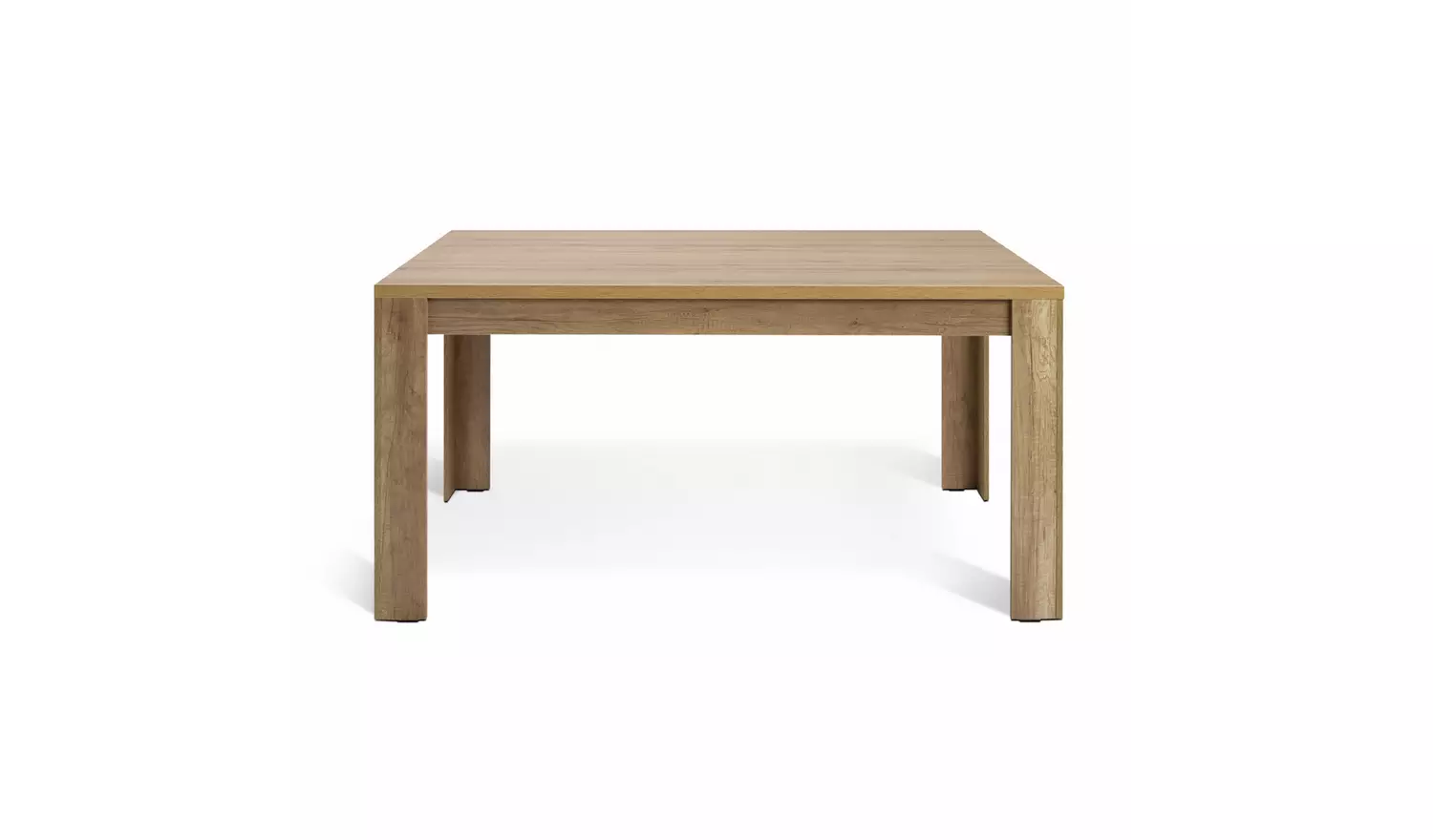 Argos Home Preston Oak Dining Table & 6 Stripe White Chairs