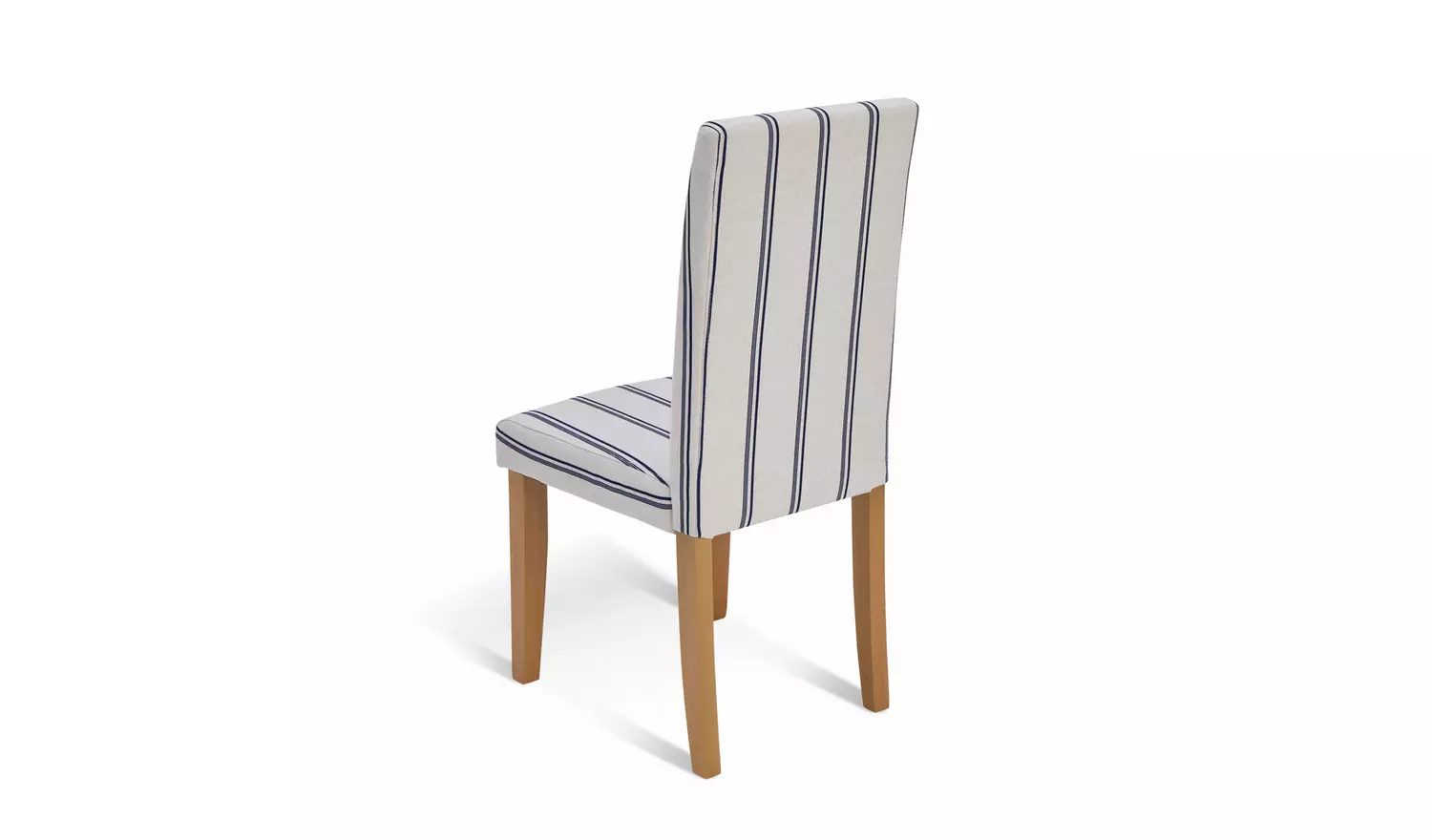 Argos Home Preston Oak Dining Table & 6 Stripe White Chairs
