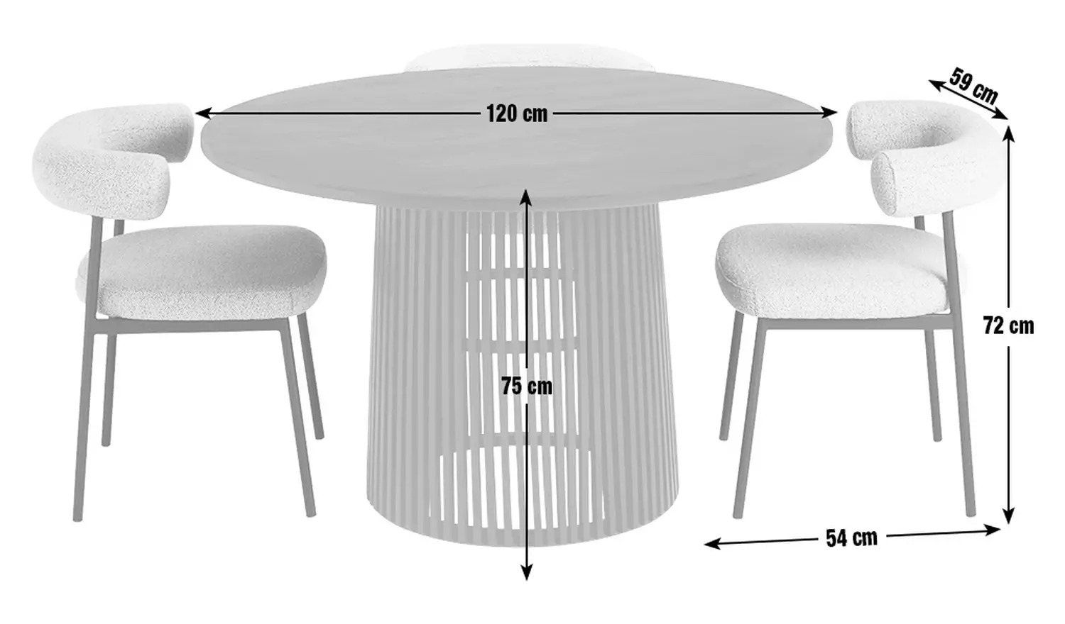 Habitat Jericho Black Dining Table & 4 Grey Chairs
