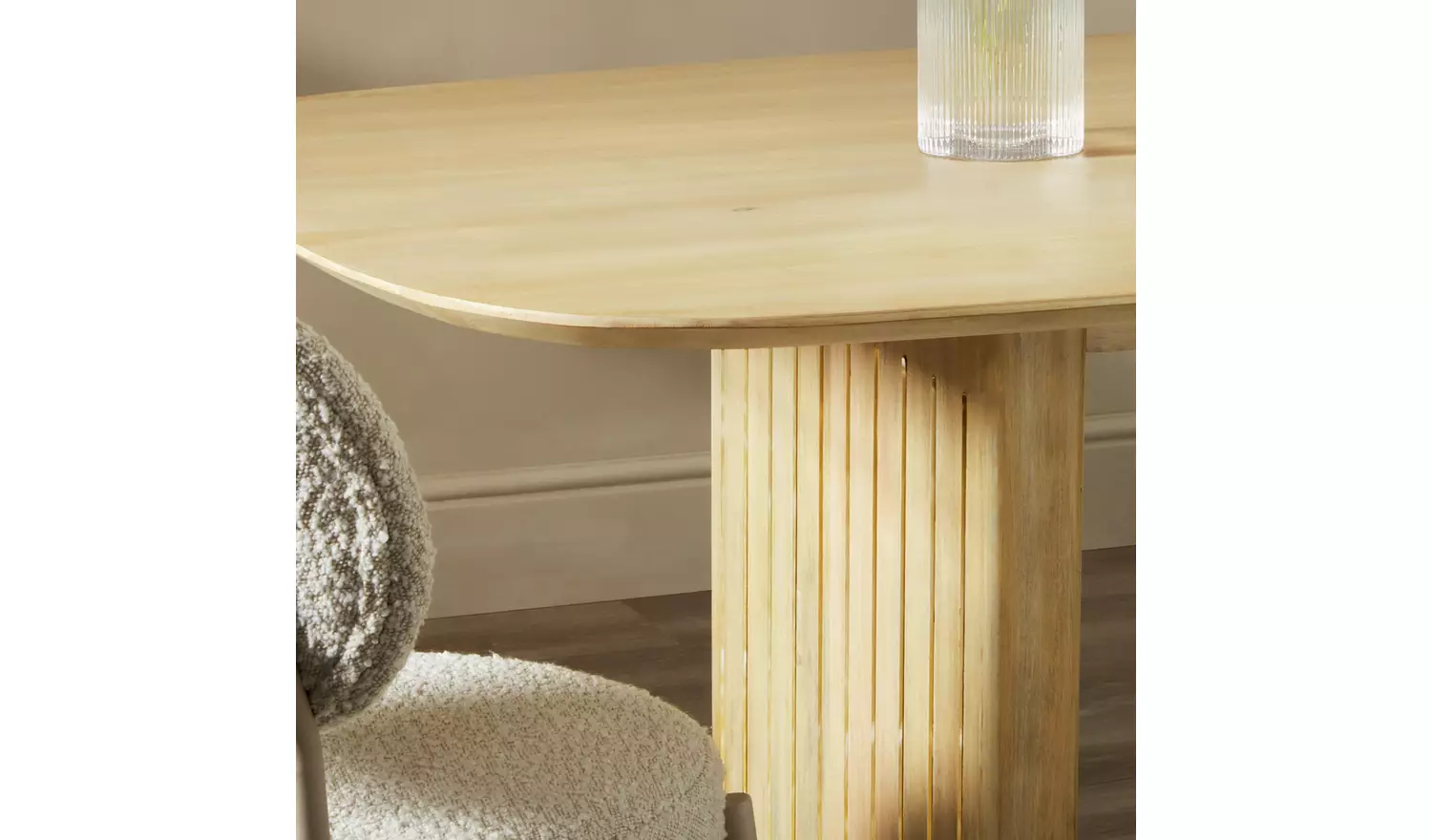 Habitat Samara Natural Dining Table And 6 White Chairs