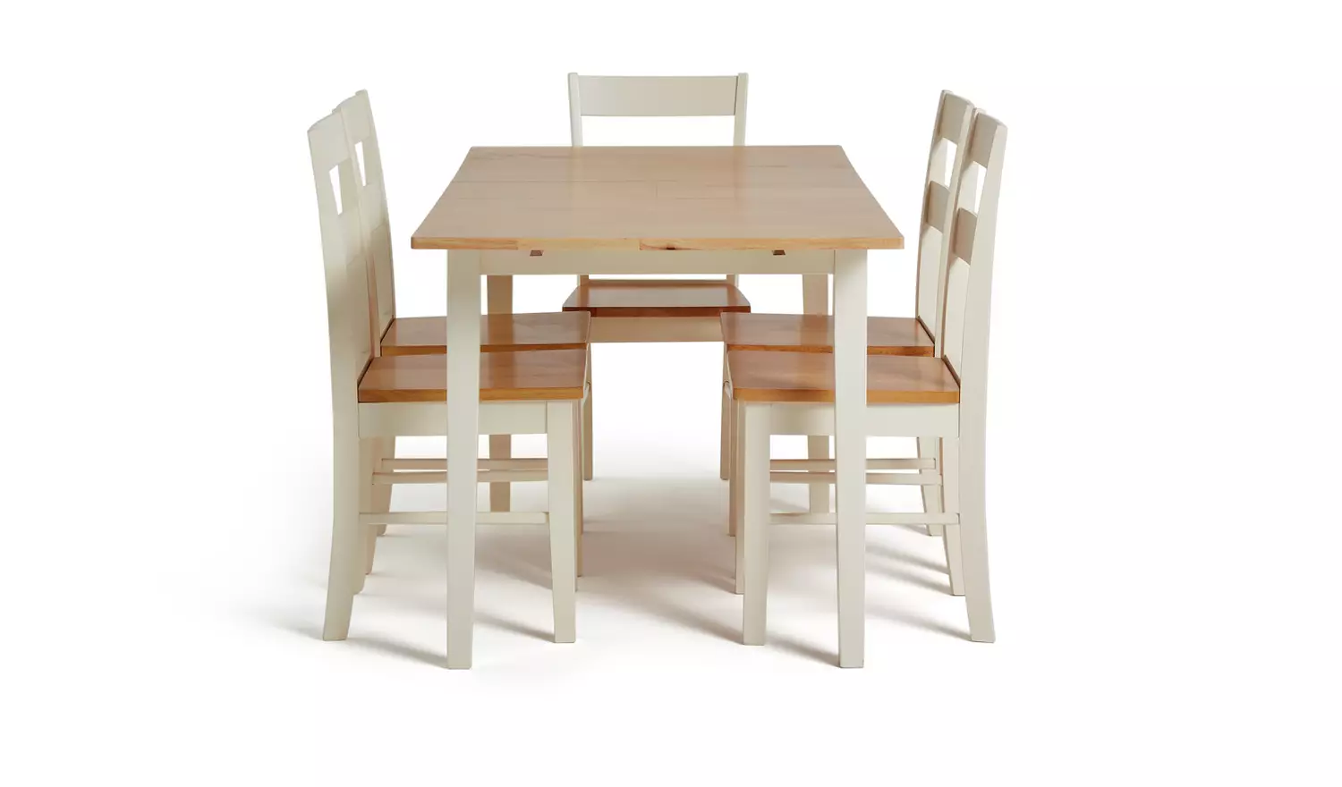 Argos Home Chicago Ext White Dining Table & 6 White Chairs