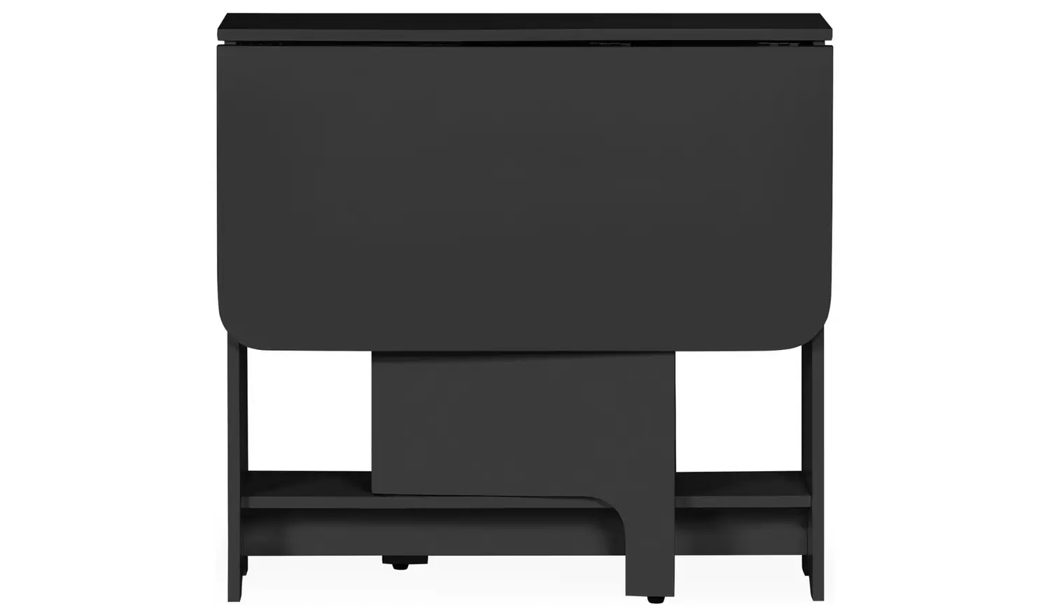 Julian Bowen Gatan White Dining Table & 2 Black Chairs