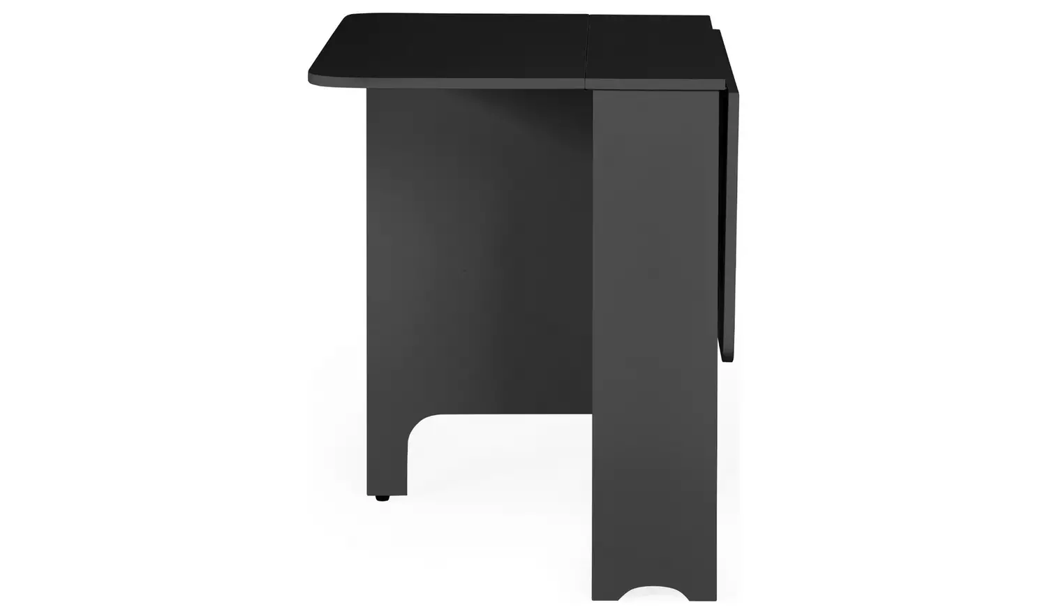 Julian Bowen Gatan White Dining Table & 2 Black Chairs