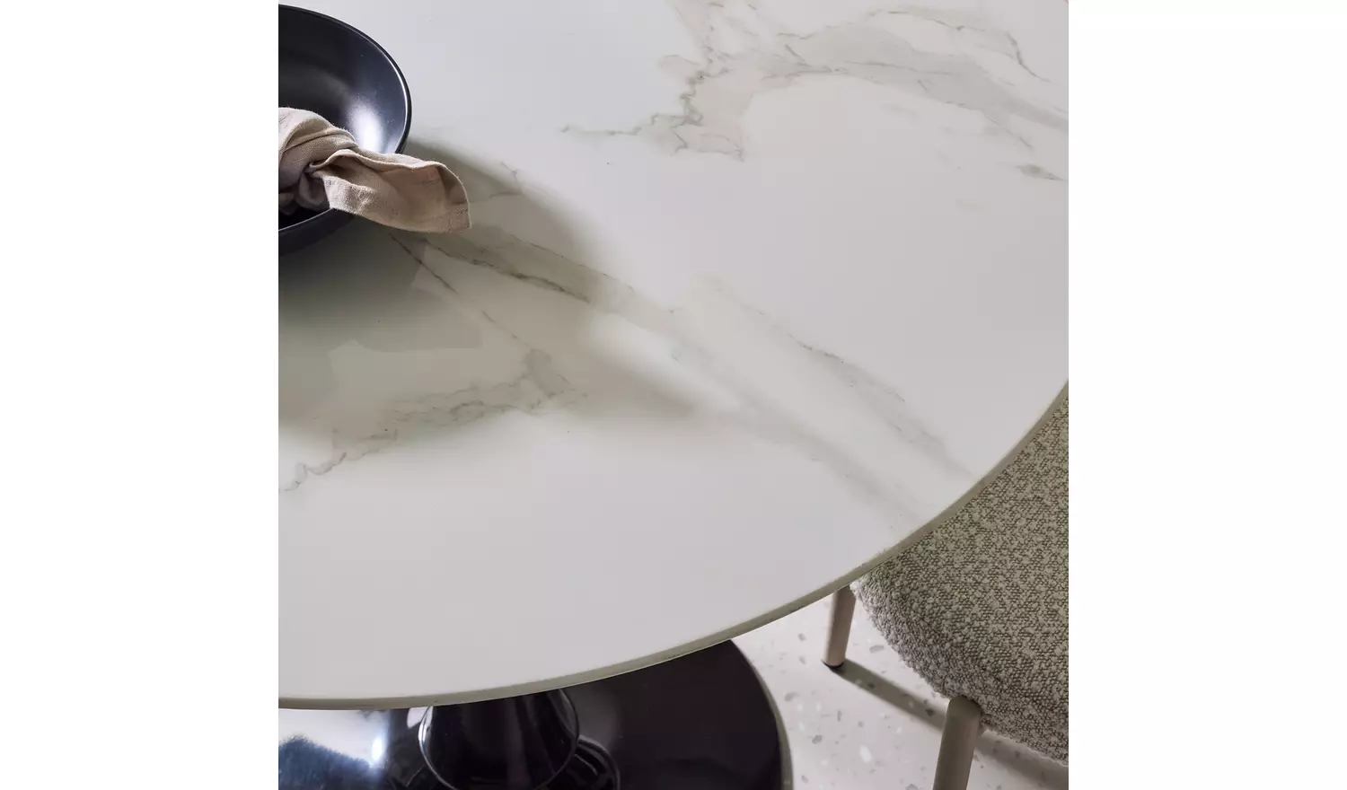 Habitat Tulip Black Dining Table And 4 White Chairs