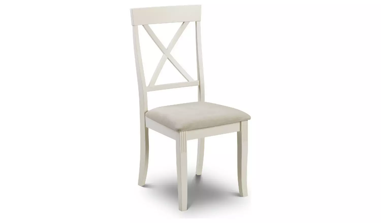 Julian Bowen Davenport Ivory Dining Table & 4 Ivory Chairs