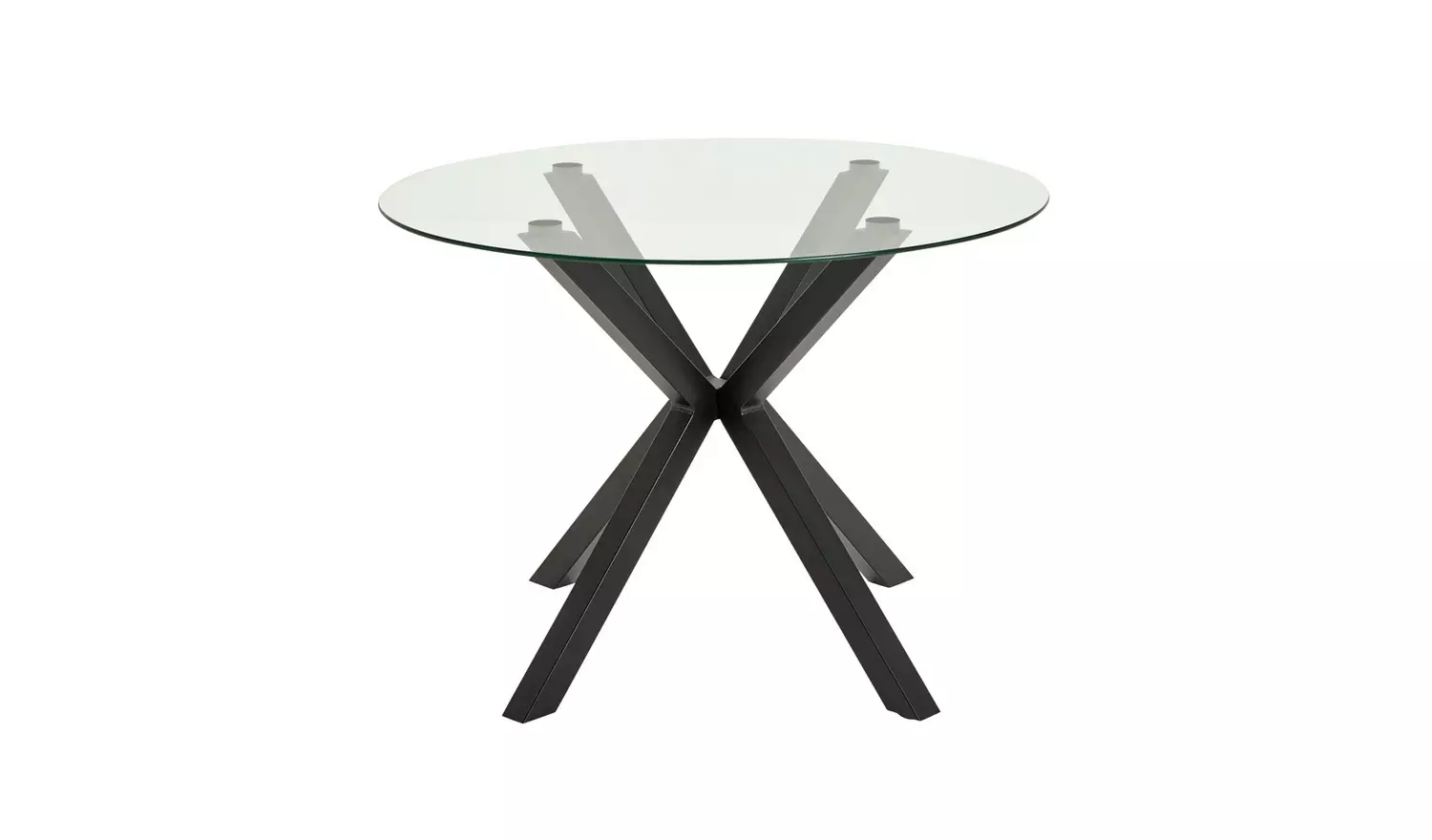 Argos Home Alice Black Dining Table & 4 Charcoal Chairs