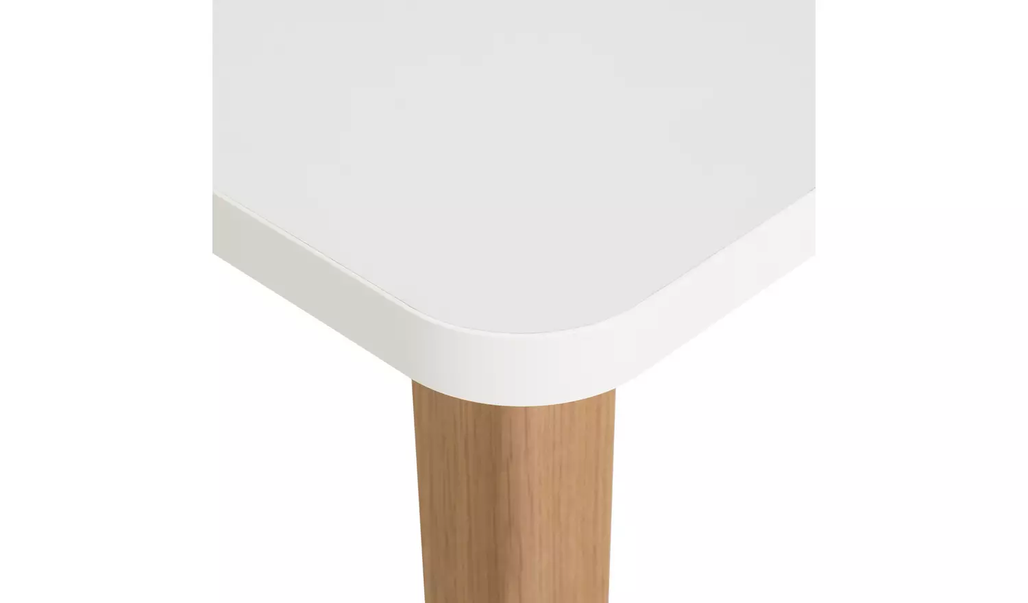 Habitat Sylas Extending White Dining Table & 6 Blue Chairs