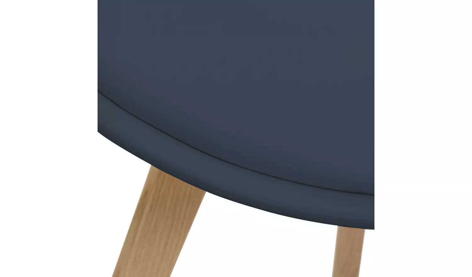 Habitat Sylas Extending White Dining Table & 6 Blue Chairs