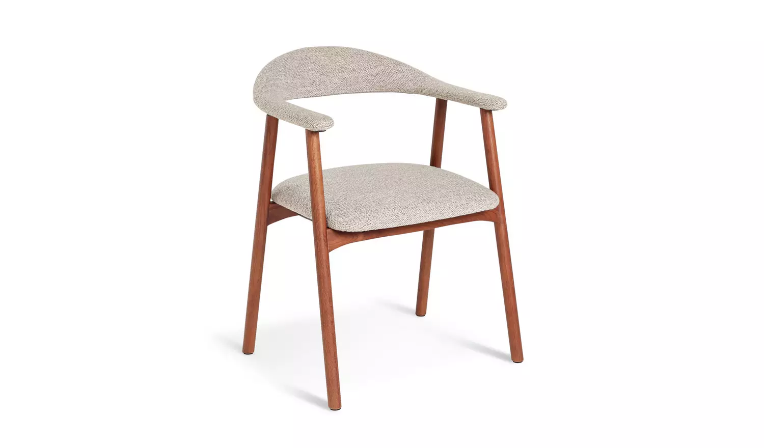 Habitat Zela Glass Walnut Dining Table & 6 Walnut Chairs