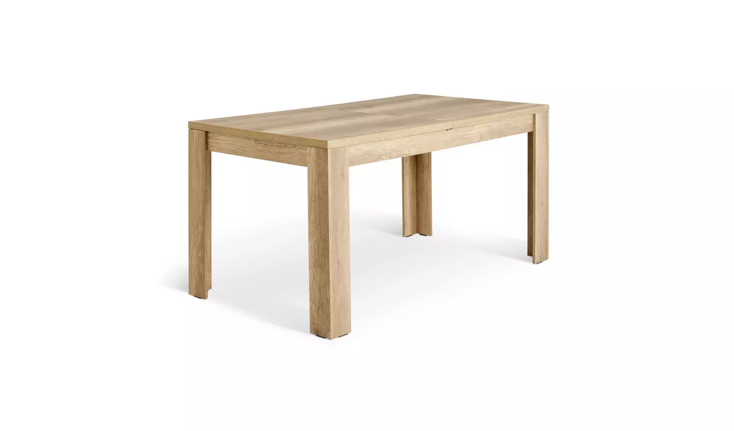 Argos Home Preston Extend Oak Dining Table & 6 Cream Chairs