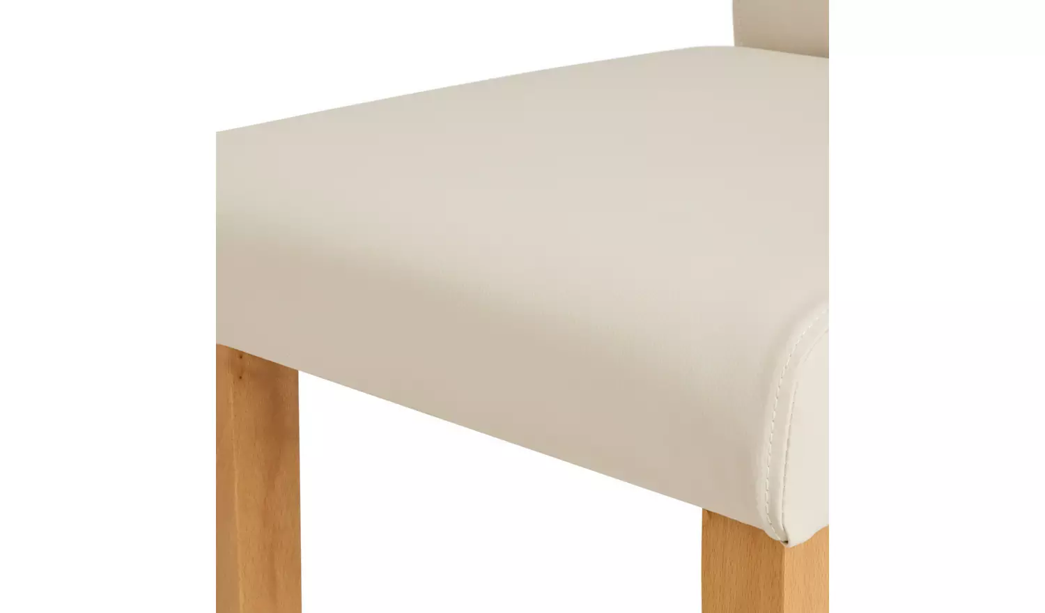 Argos Home Preston Extend Oak Dining Table & 6 Cream Chairs