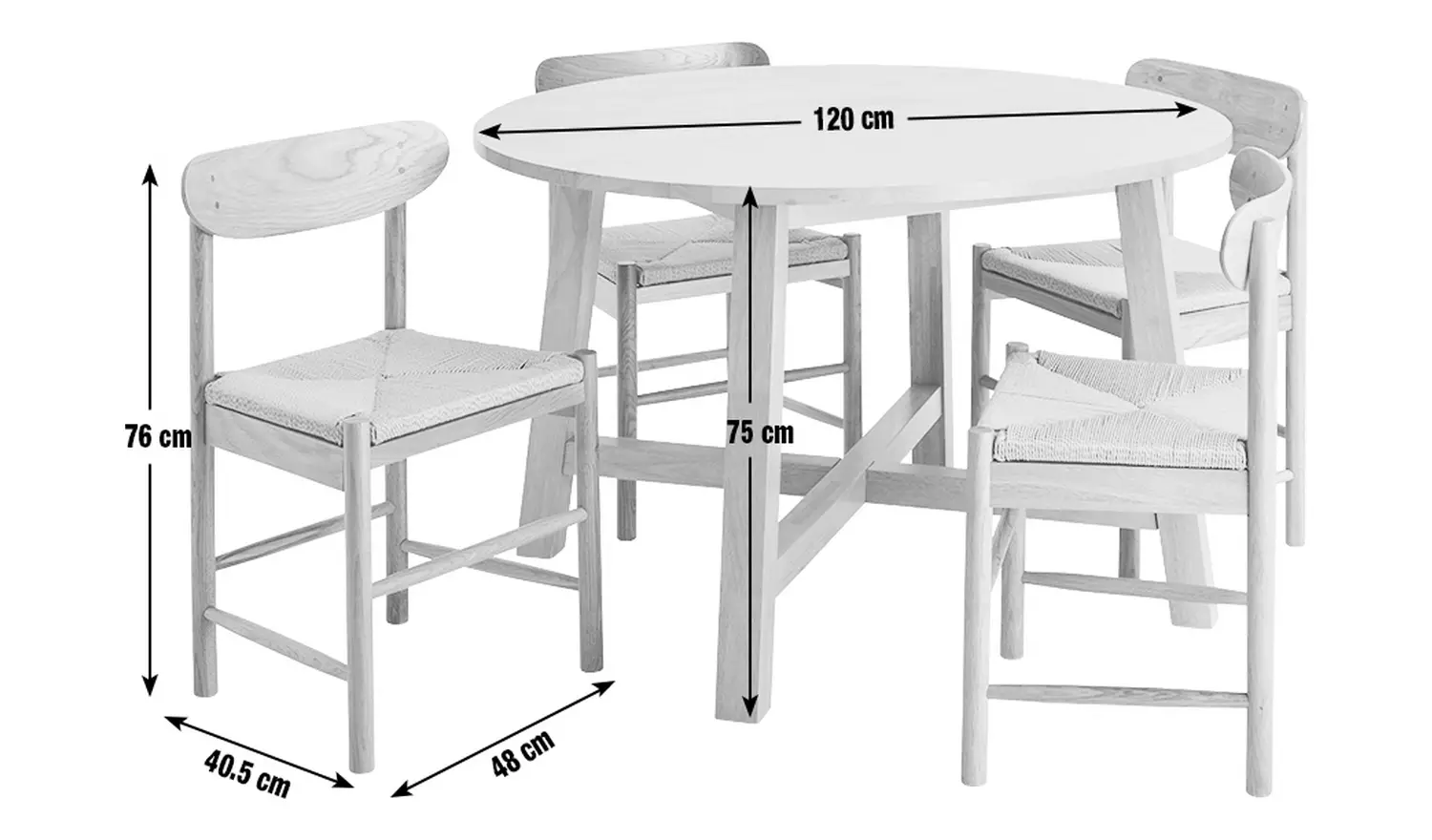 Habitat Trieste Oak Dining Table And 4 Chairs