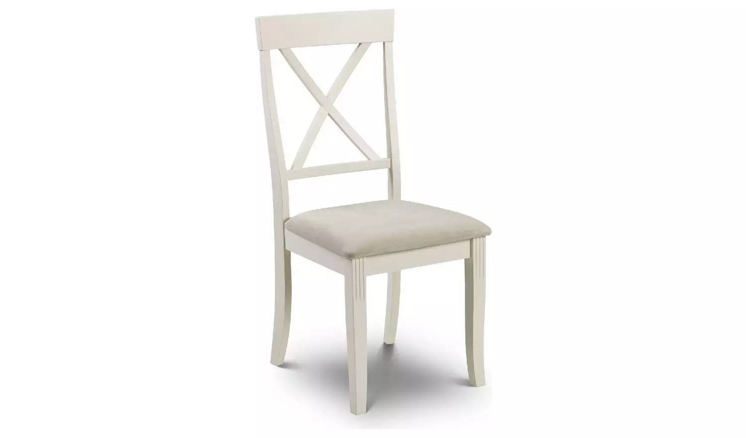 Julian Bowen Davenport Ivory Dining Table & 6 Ivory Chairs