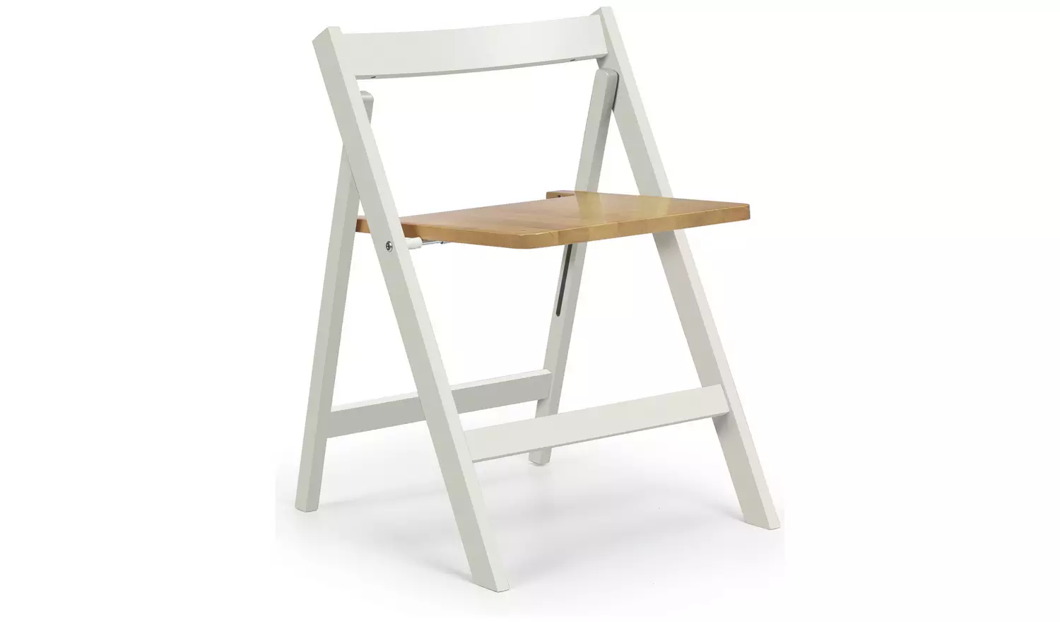 Julian Bowen Savoy Ext Natural Dining Table & 4 White Chairs