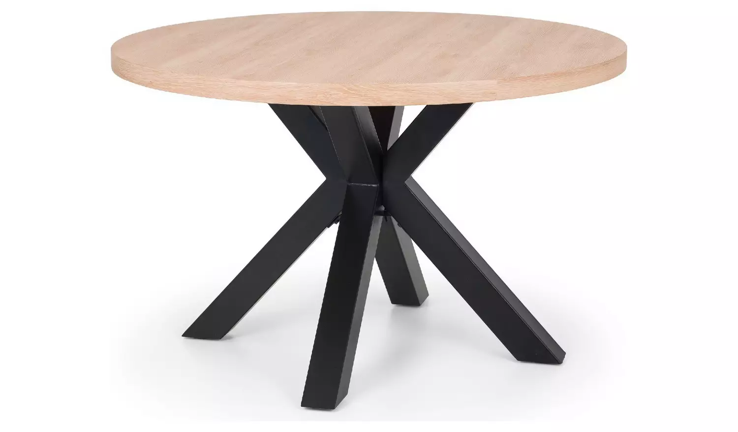 Julian Bowen Berwick Oak Dining Table & 4 Blue Chairs