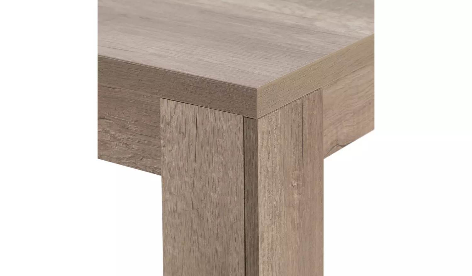 Argos Home Preston Extend Oak Dining Table & 6 Black Chairs