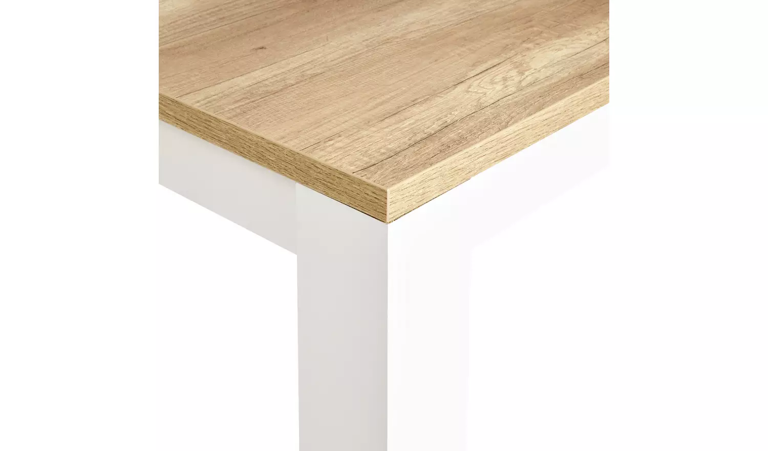 Argos Home Preston Grey Oak Dining Table & 6 White Chairs