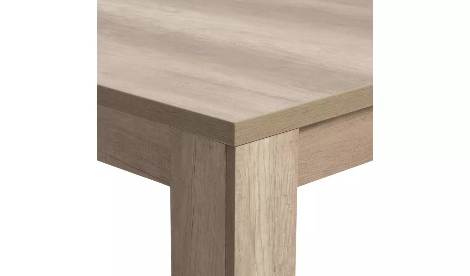 Argos Home Preston Oak Dining Table & 6 Black Chairs