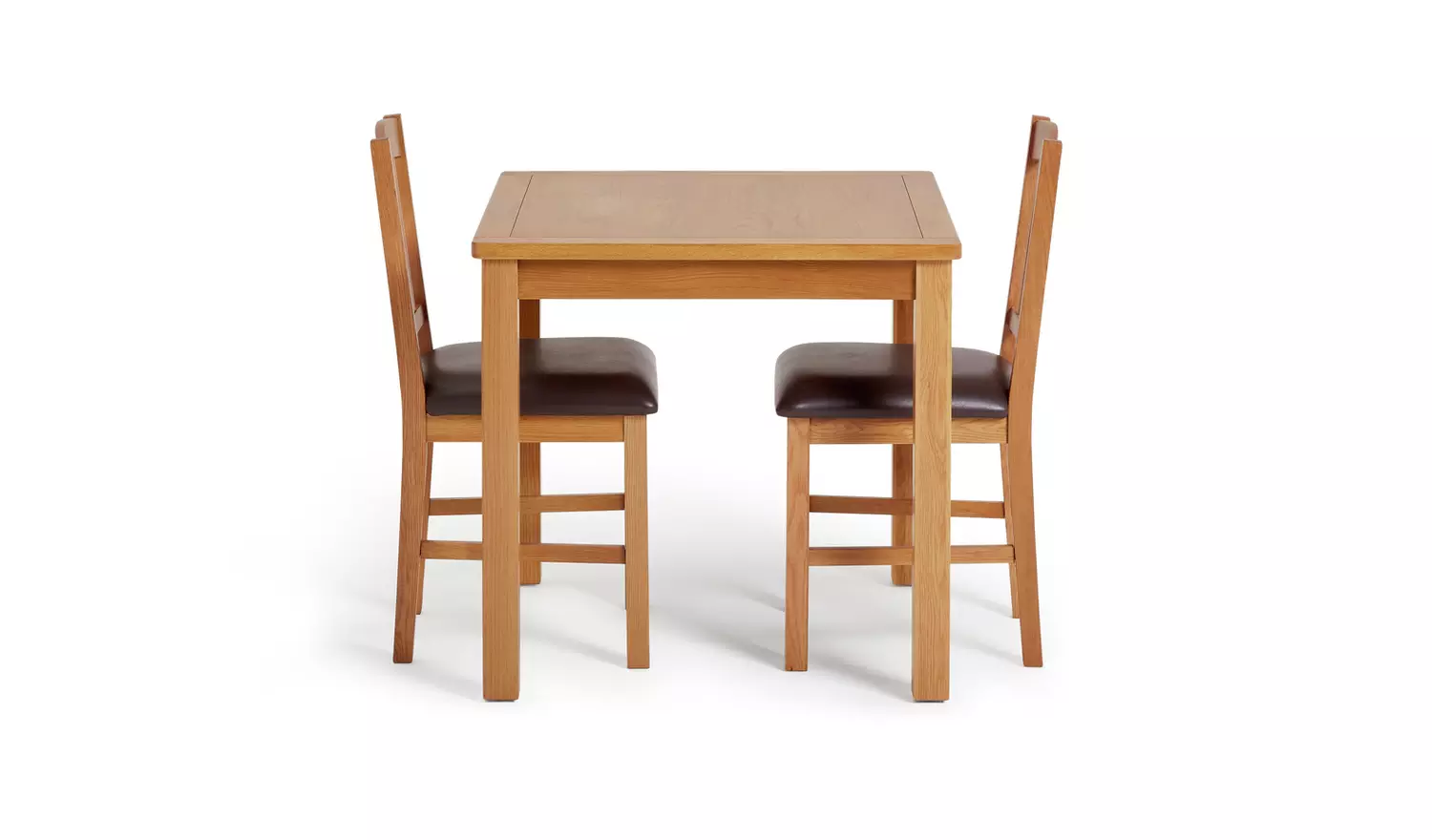 Argos Home Ashwell Oak Dining Table & 2 Oak Brown Chairs