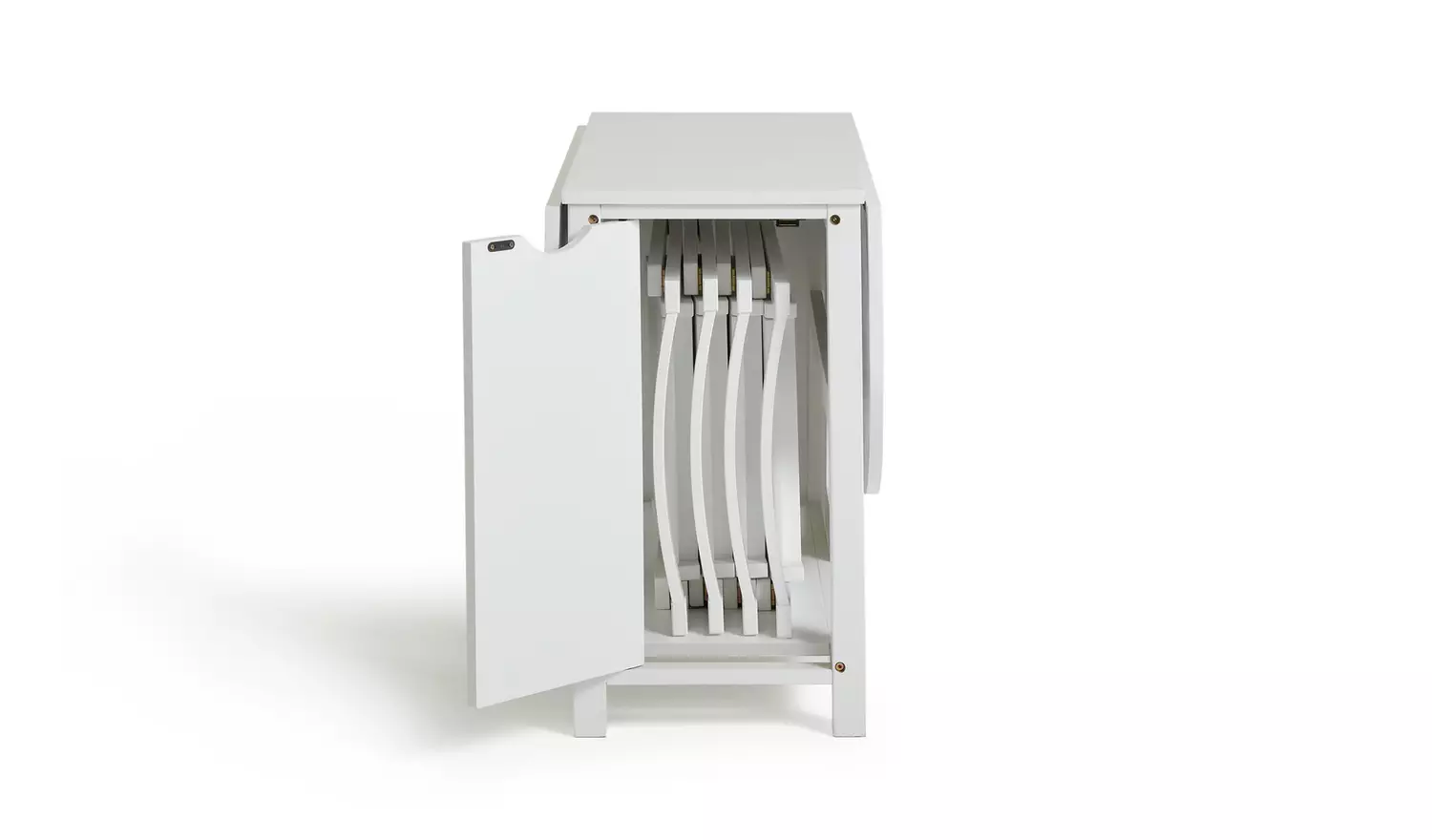 Argos Home Butterfly Ext White Dining Table & 4 White Chairs