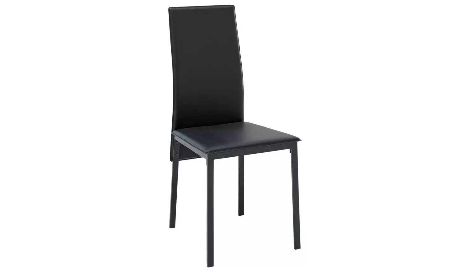 Argos Home Lido Extending Black Dining Table &4 Black Chairs