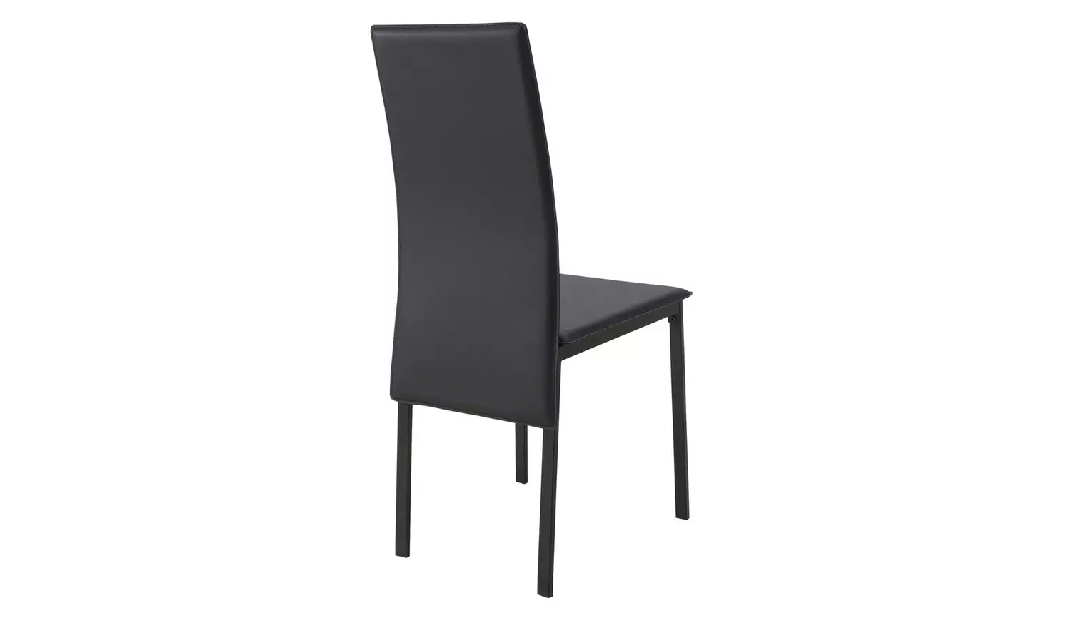 Argos Home Lido Extending Black Dining Table &4 Black Chairs