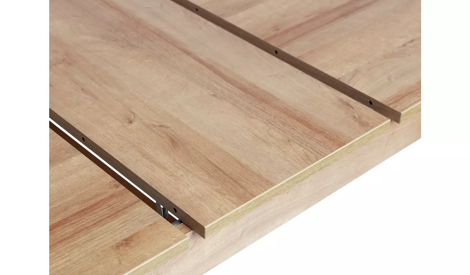 Argos Home Miami Extending Oak Dining Table & 4 Black Chairs