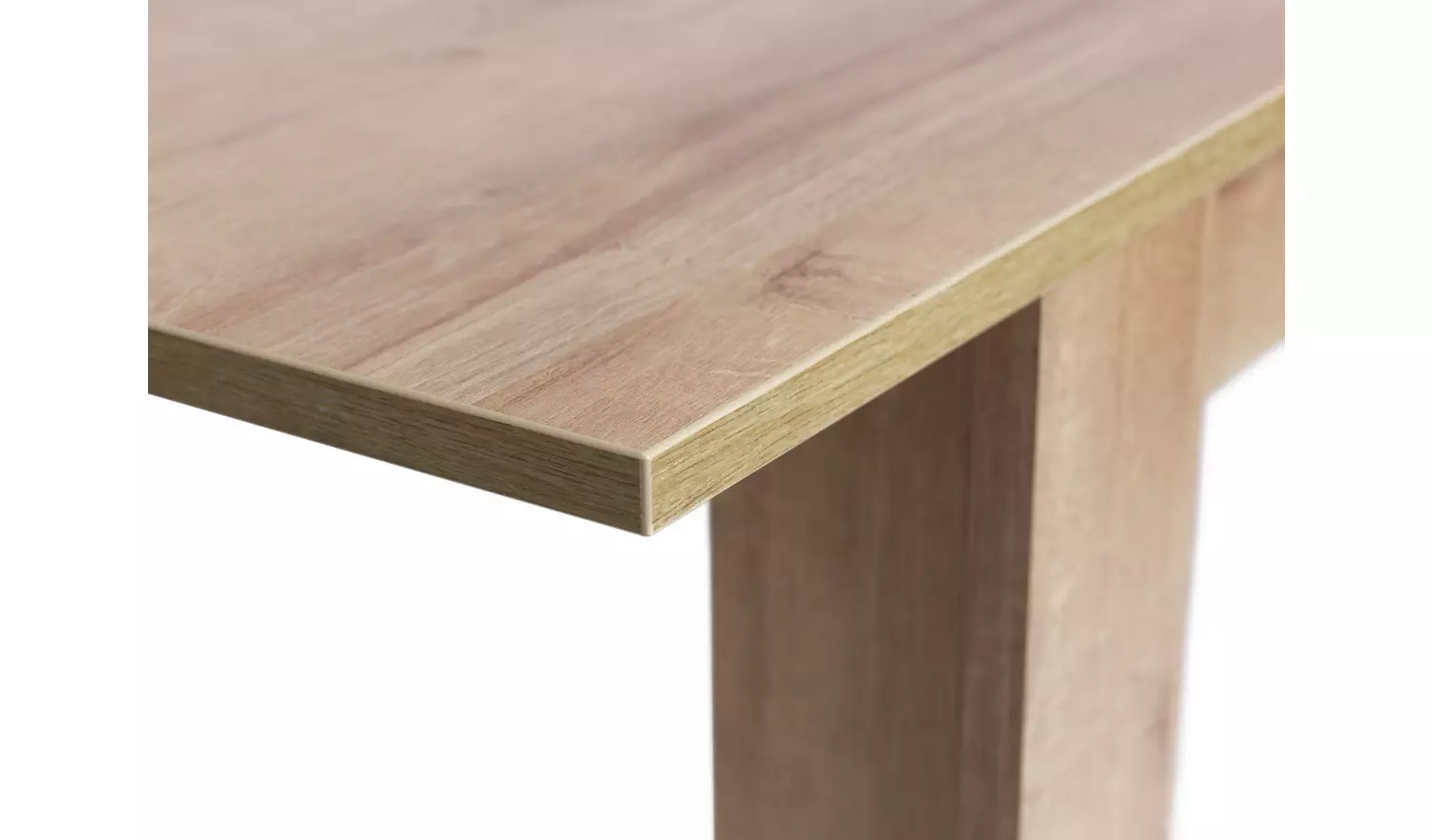 Argos Home Miami Extending Oak Dining Table & 4 Black Chairs