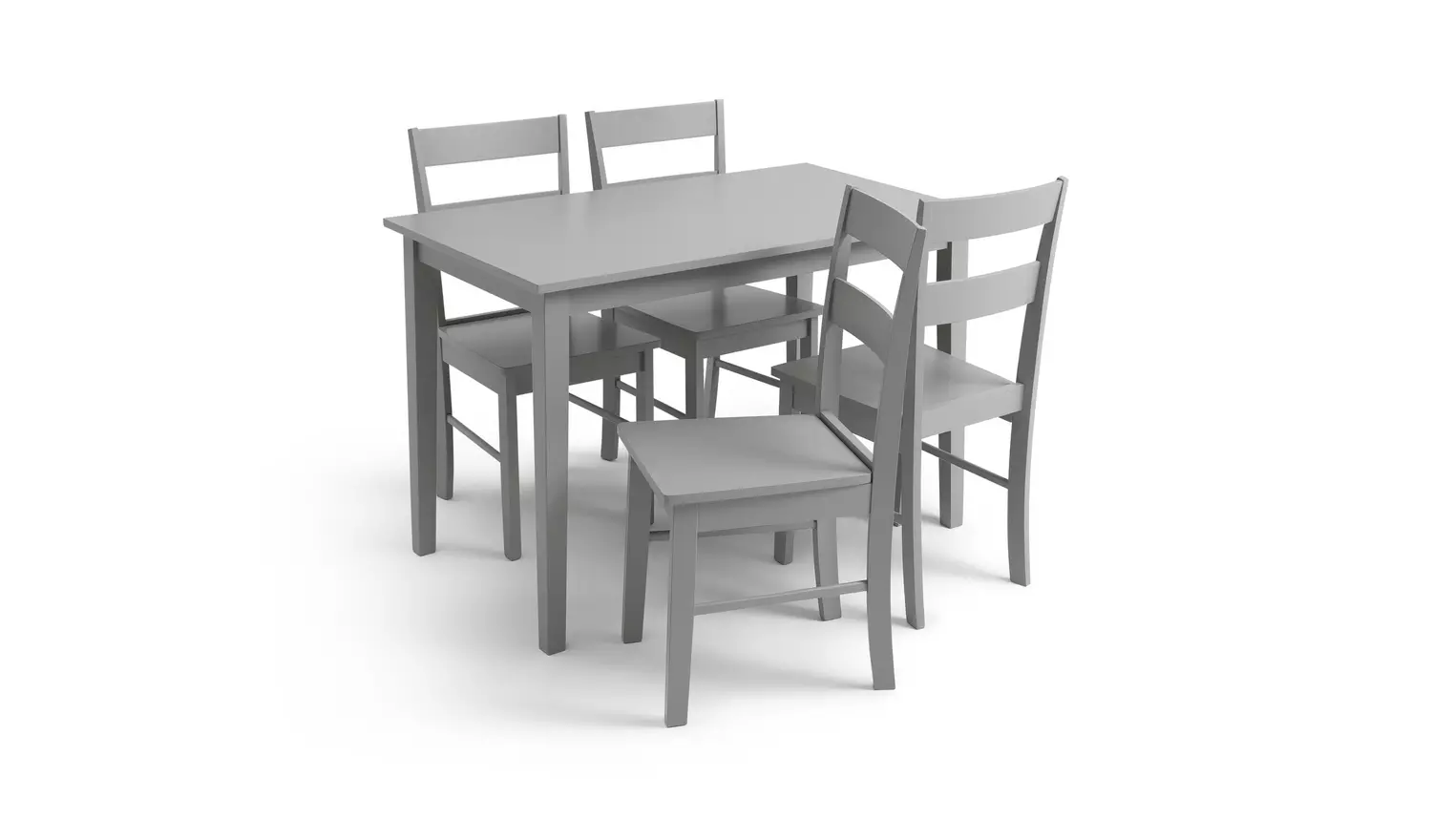 Argos Home Chicago Grey Dining Table & 4 Grey Chairs