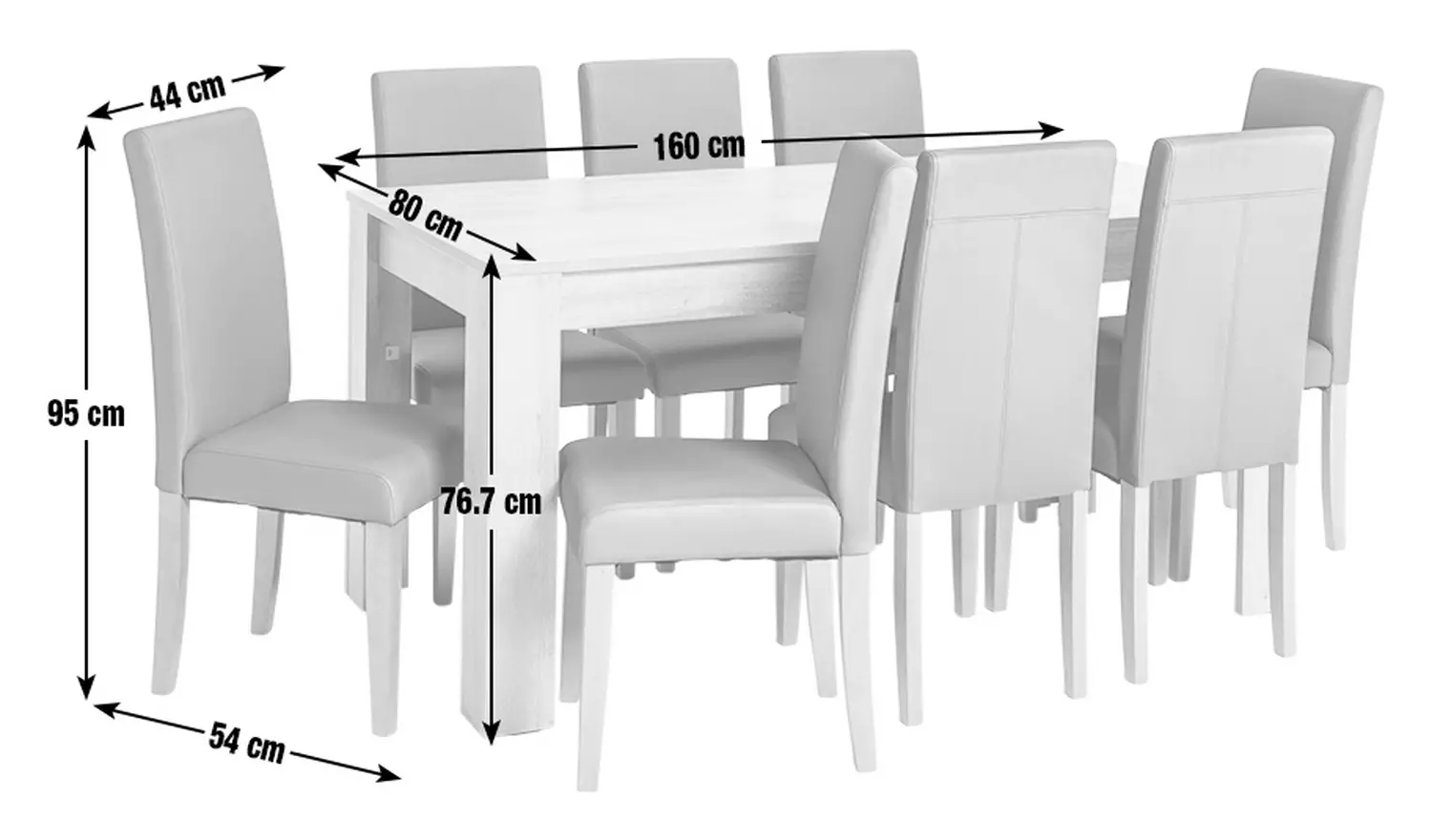 Argos Home Miami Extend Oak Dining Table &8 Chocolate Chairs