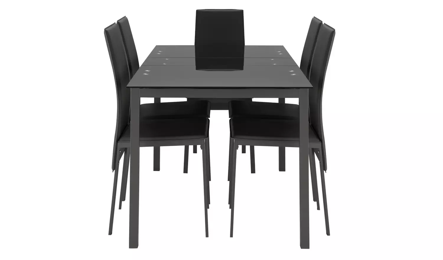 Argos Home Lido Extending Grey Dining Table & 6 Grey Chairs