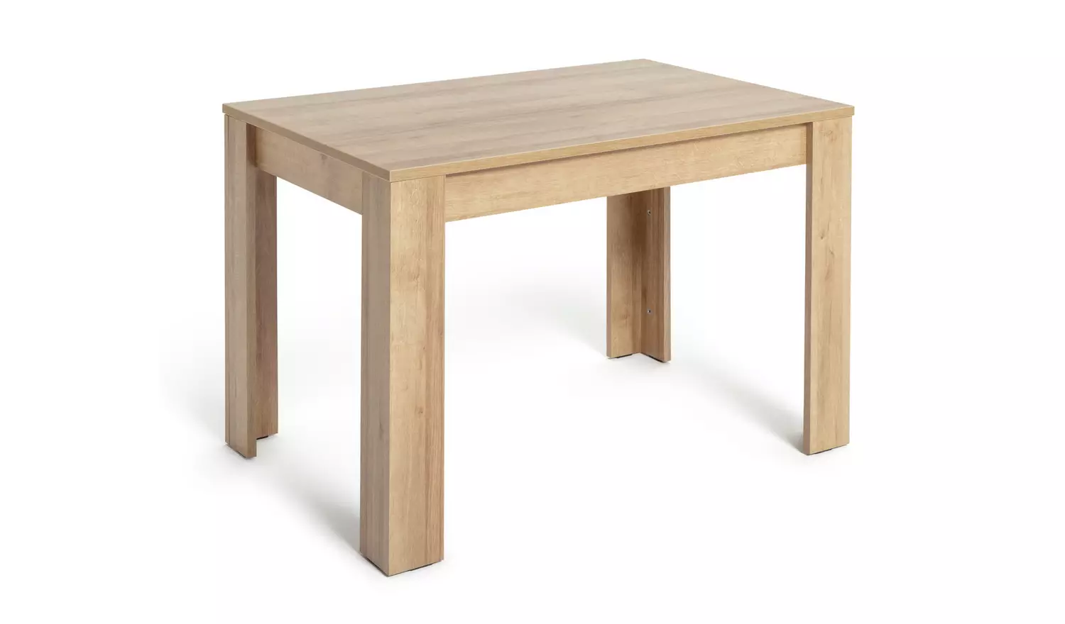 Argos Home Miami Non-Extend Oak Dining Table &4 Cream Chairs