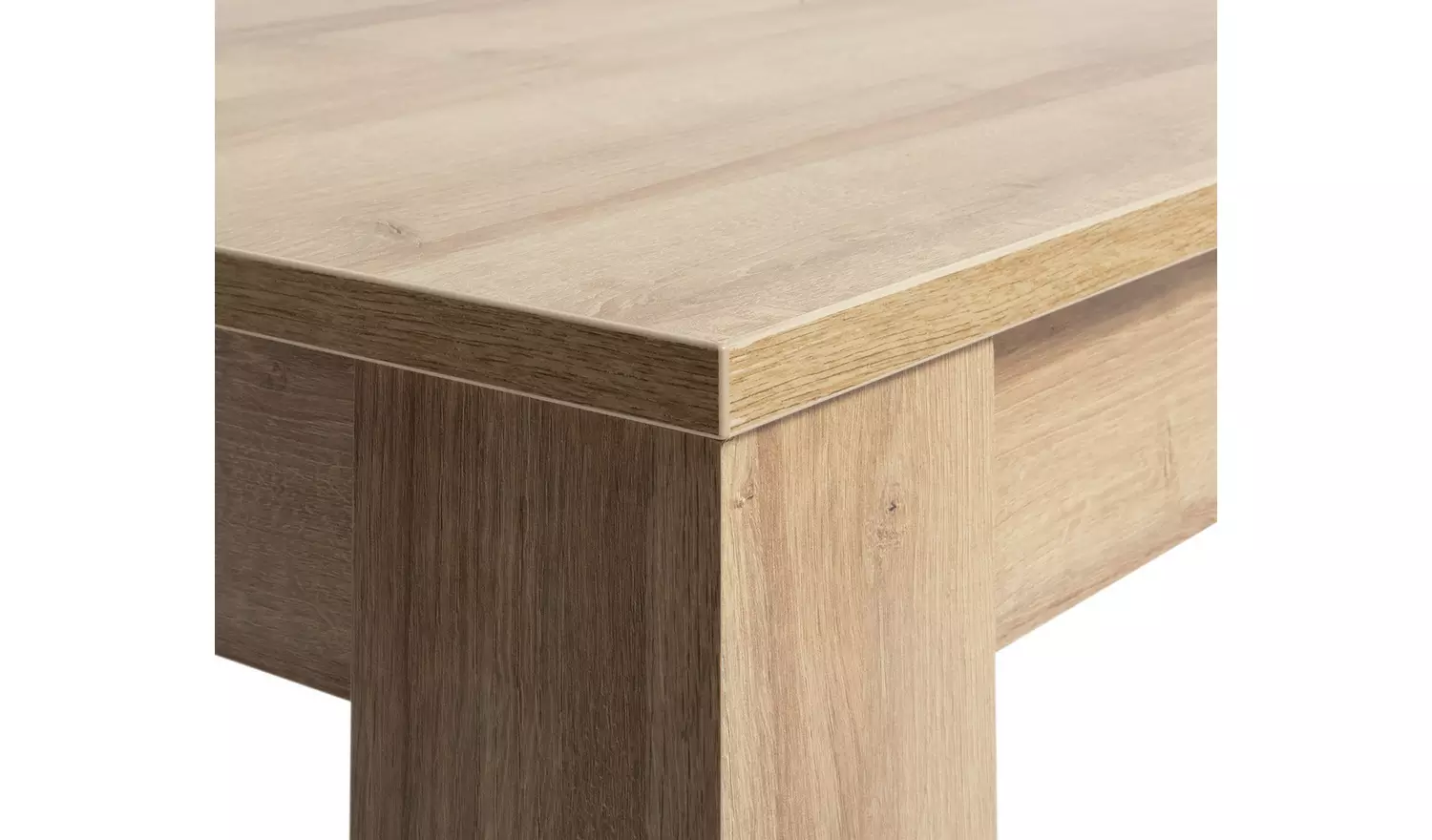 Argos Home Miami Non-Extend Oak Dining Table &4 Cream Chairs