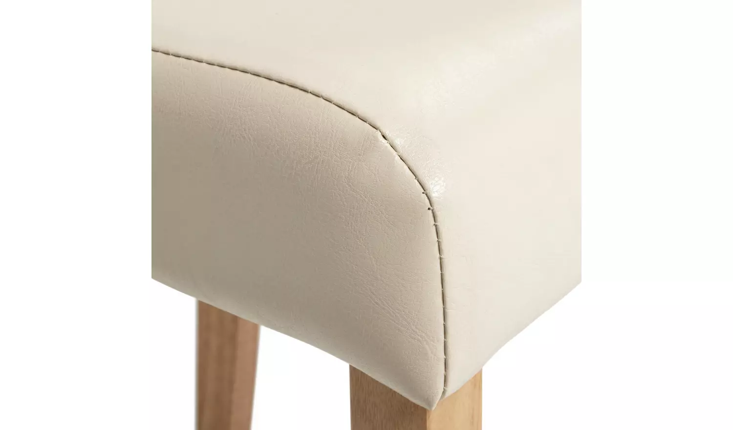 Argos Home Miami Non-Extend Oak Dining Table &4 Cream Chairs