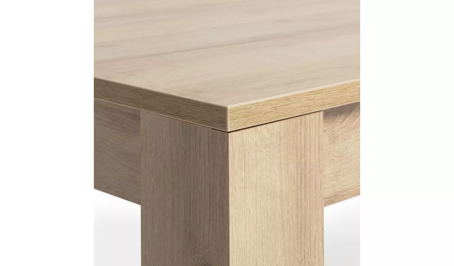 Argos Home Miami Oak Dining Table & 4 Cream Chairs