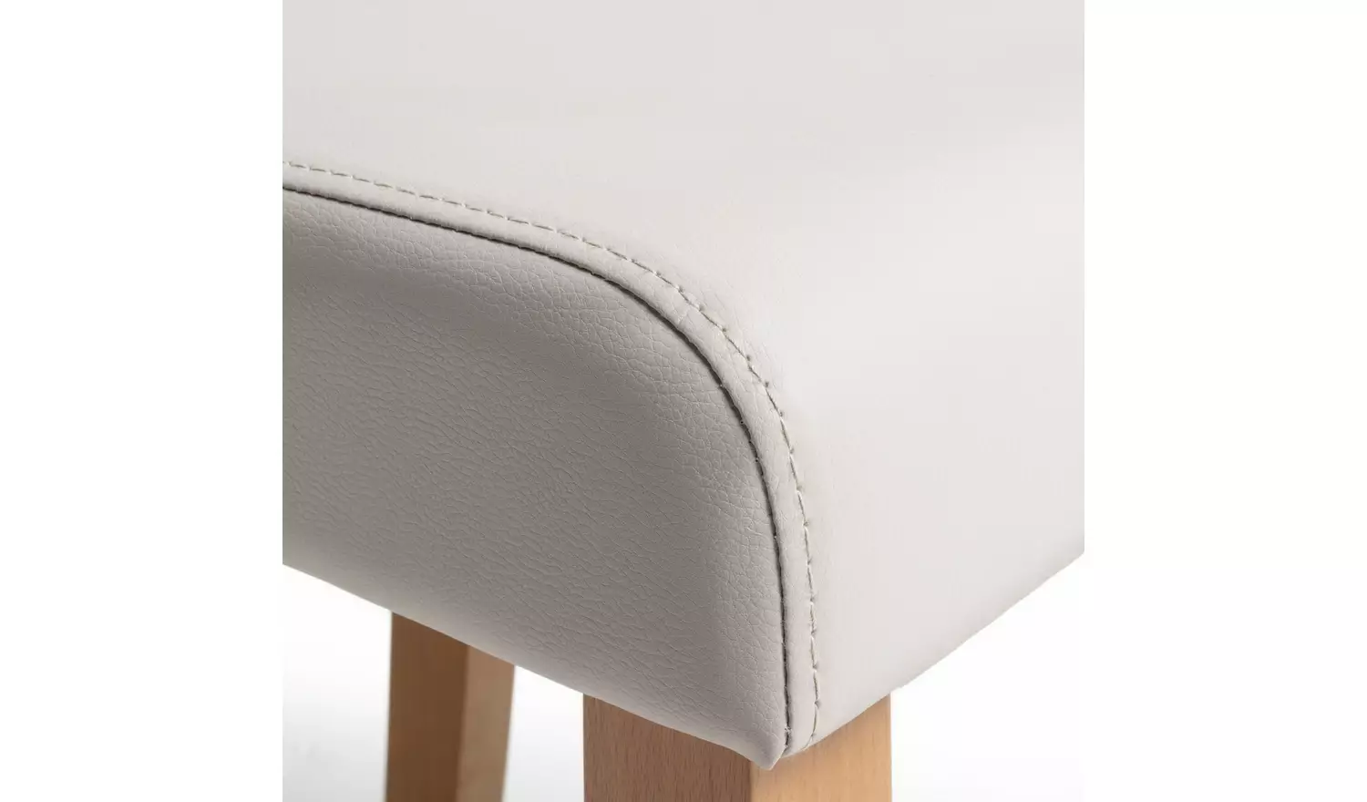 Argos Home Miami Oak Dining Table & 4 Cream Chairs