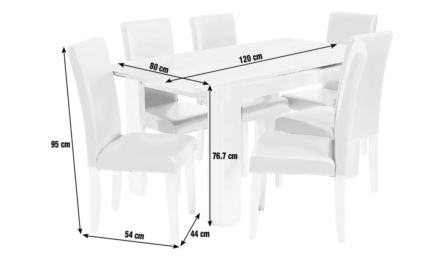 Argos Home Miami Ext Oak Dining Table & 6 Charcoal Chairs