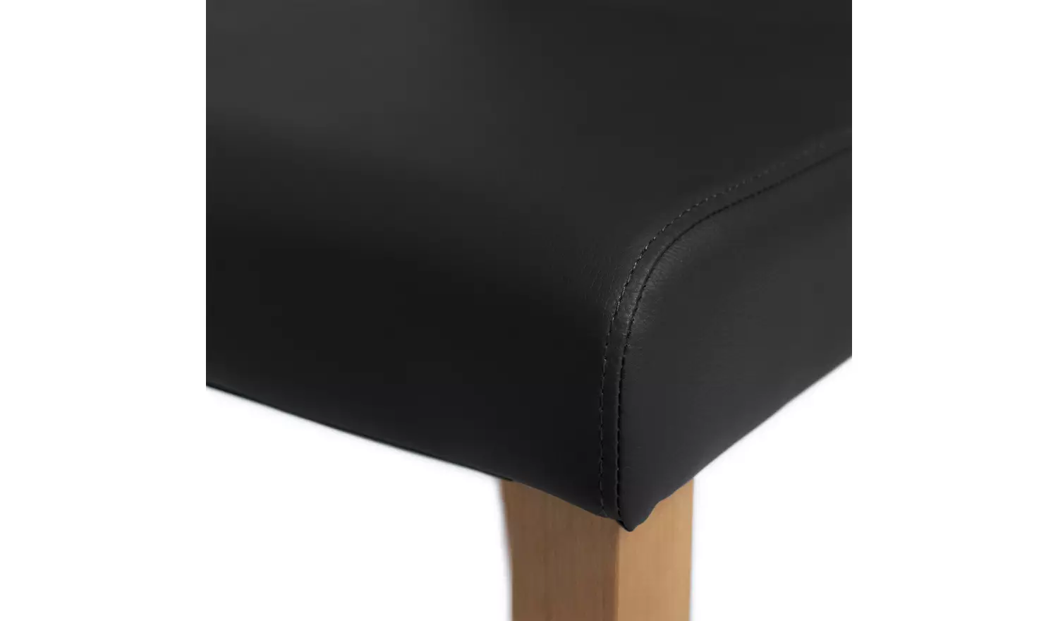 Argos Home Miami Oak Dining Table & 4 Black Chairs