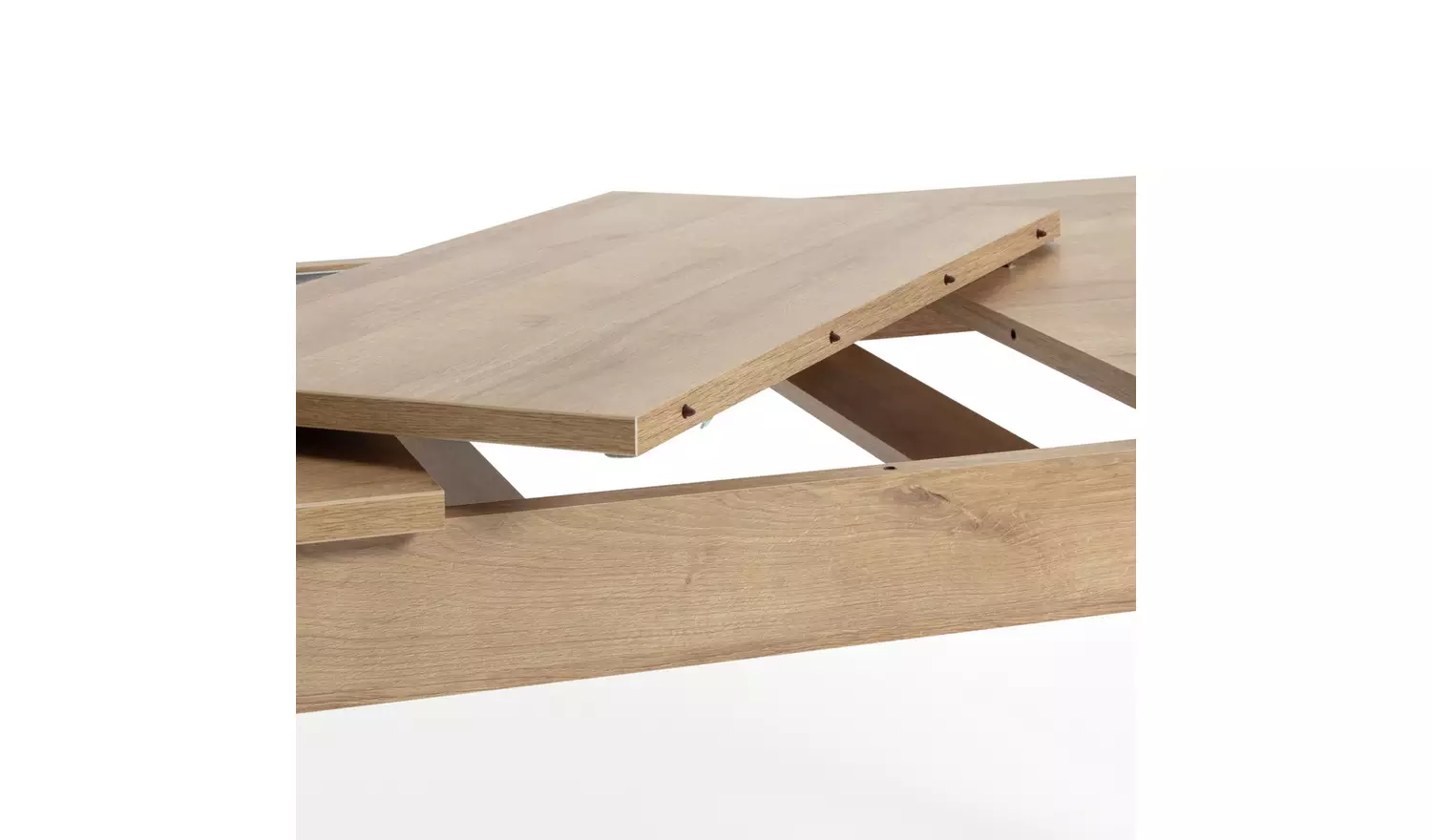 Argos Home Miami Oak Dining Table & 6 Cream Chairs