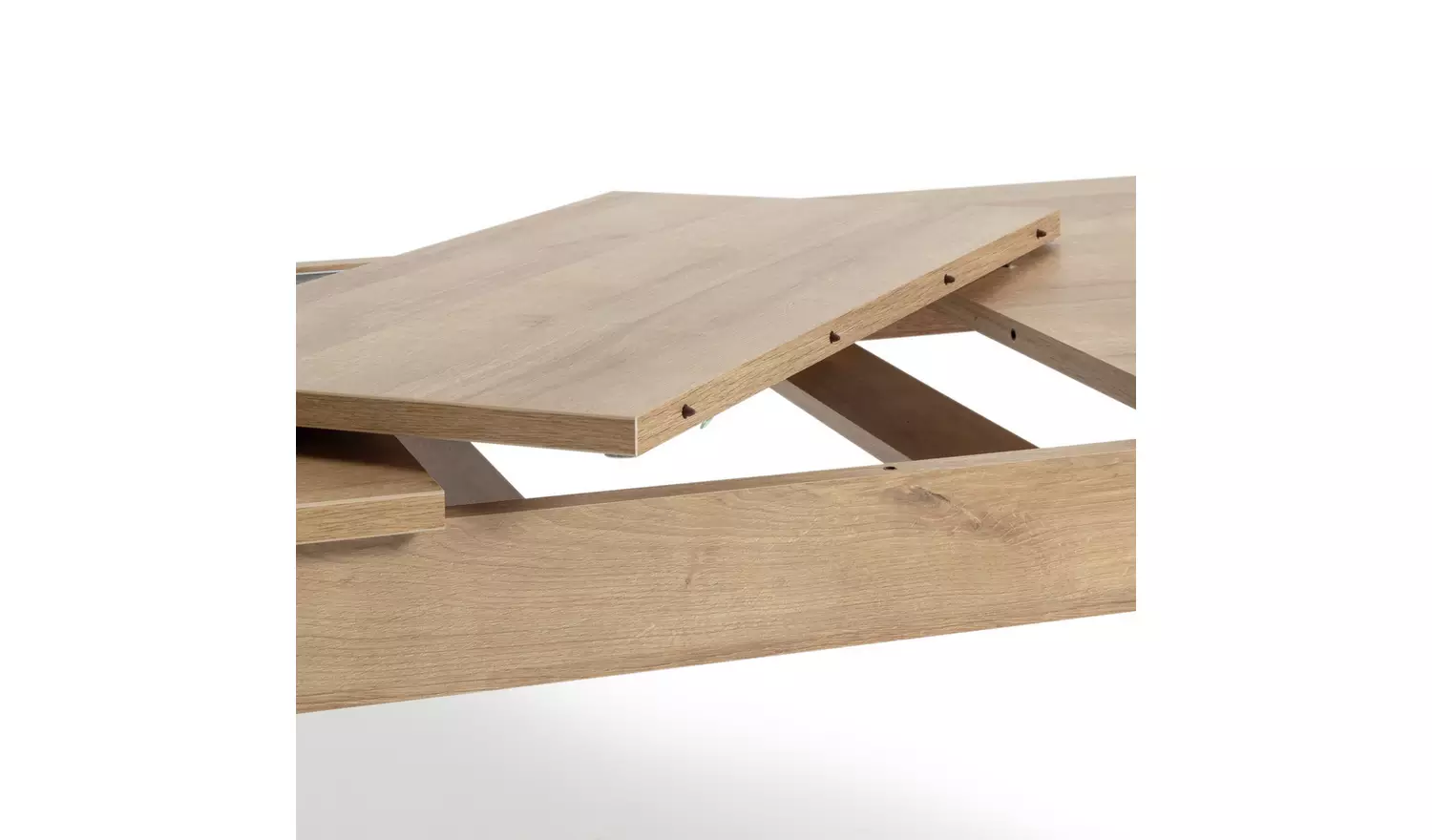 Argos Home Miami Extending Oak Dining Table & 8 Cream Chairs