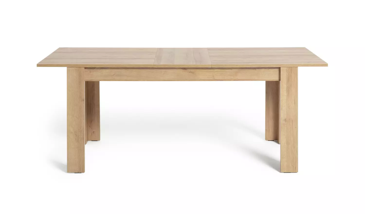 Argos Home Miami Extending Oak Dining Table & 8 Black Chairs