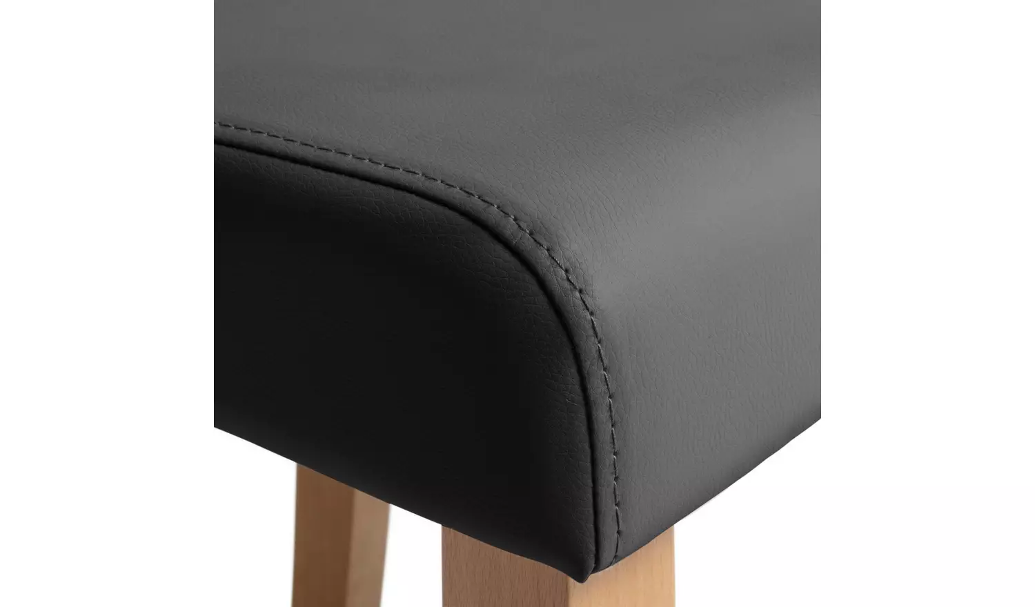 Argos Home Miami Extending Oak Dining Table & 8 Black Chairs