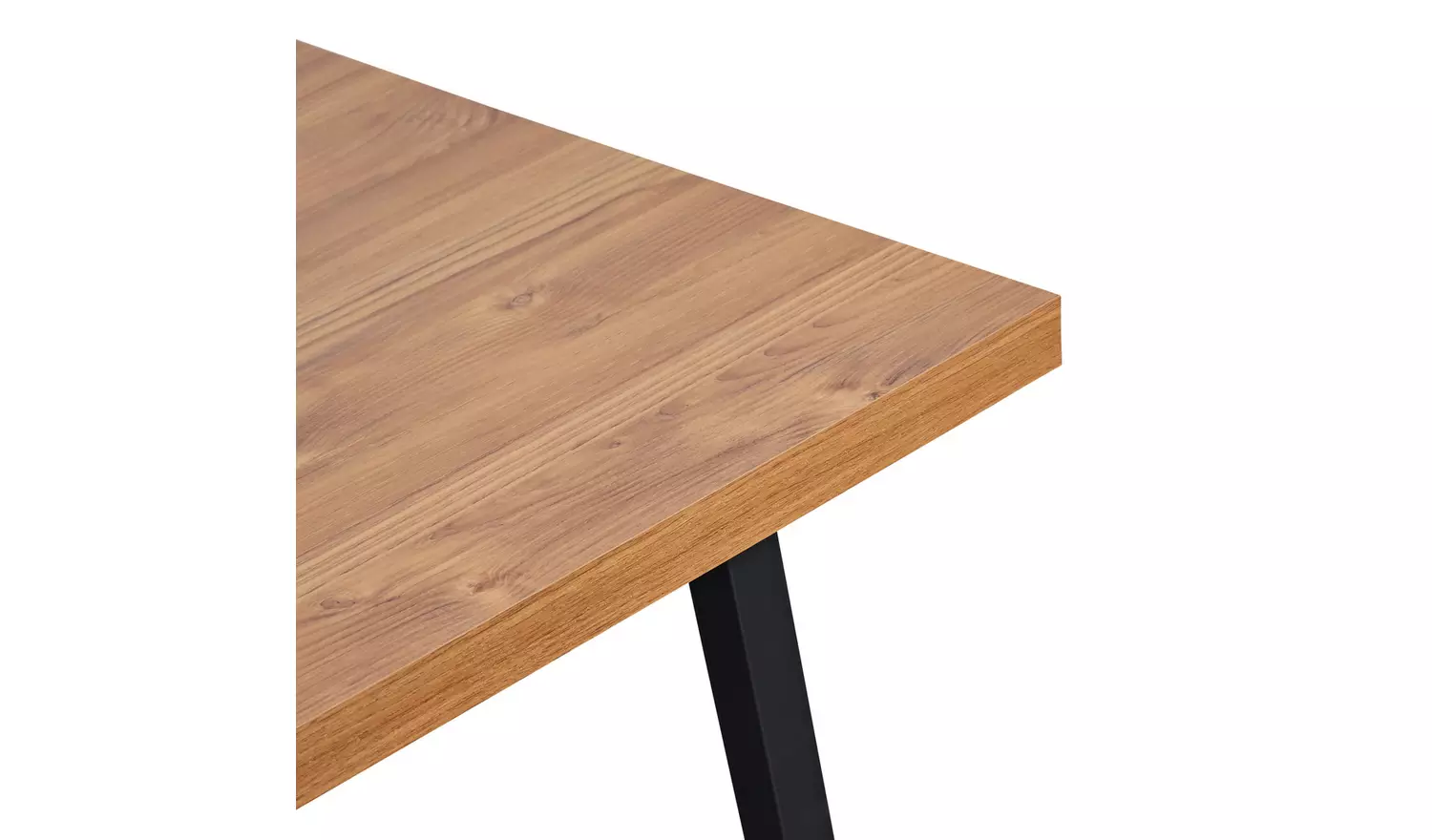 Habitat Nomad Oak Dining Table & 4 Brown Chairs