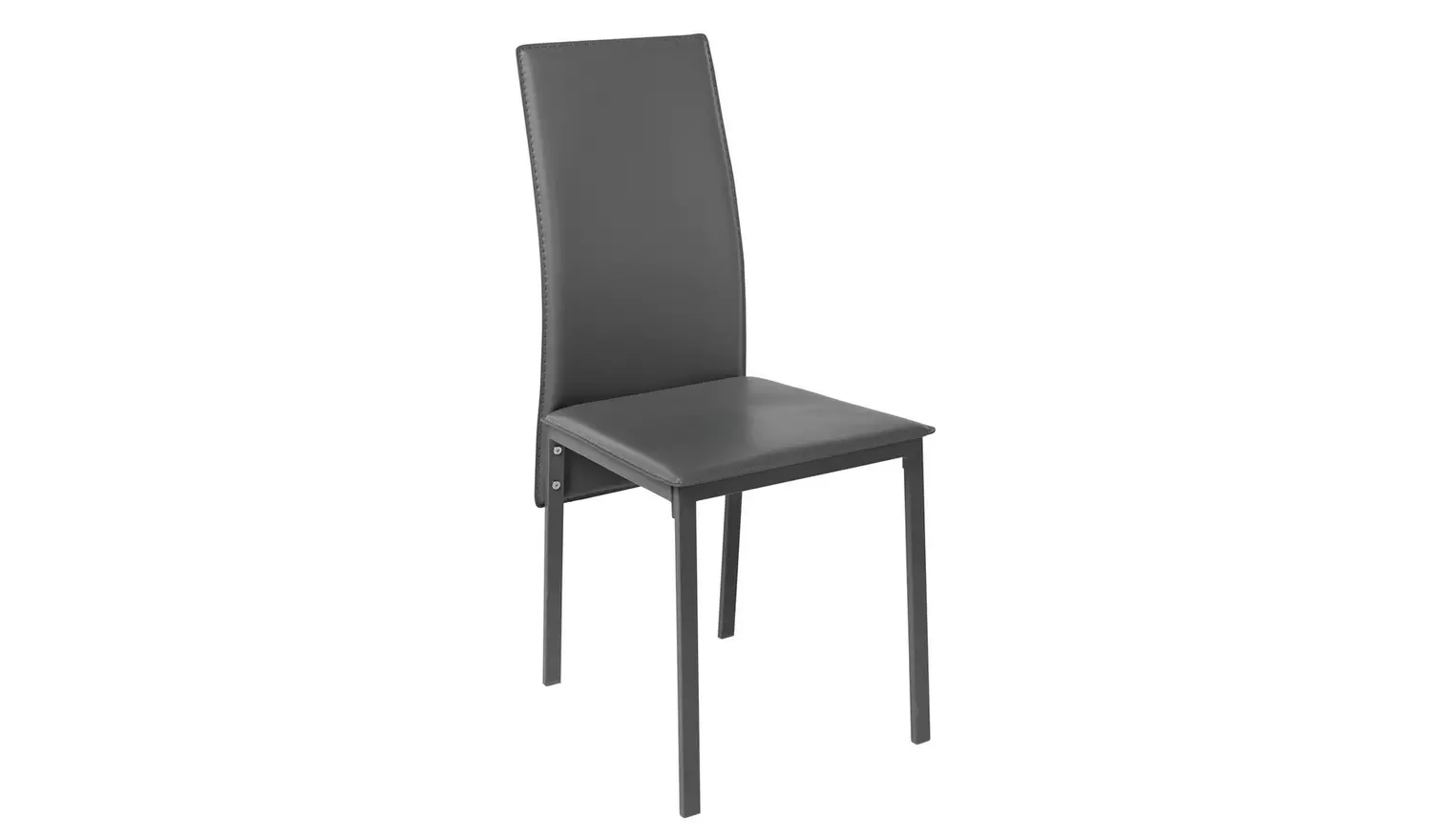 Argos Home Lido Black Dining Table & 4 Grey Chairs