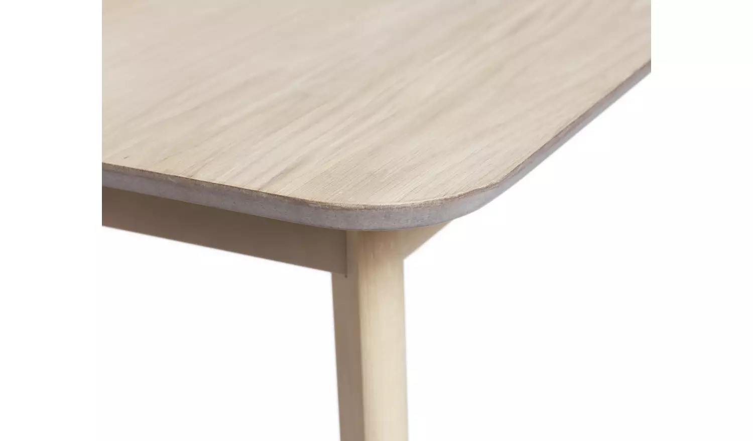 Habitat Skandi Oak Dining Table & 6 Grey Chairs